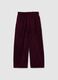 Purple corduroy regular fit trousers_0