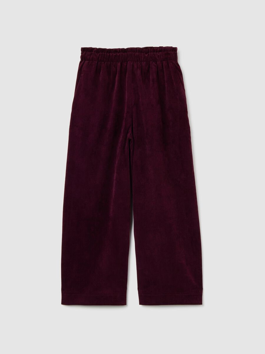 Purple corduroy regular fit trousers_0