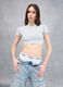 Vintage Grey crop T-shirt_0