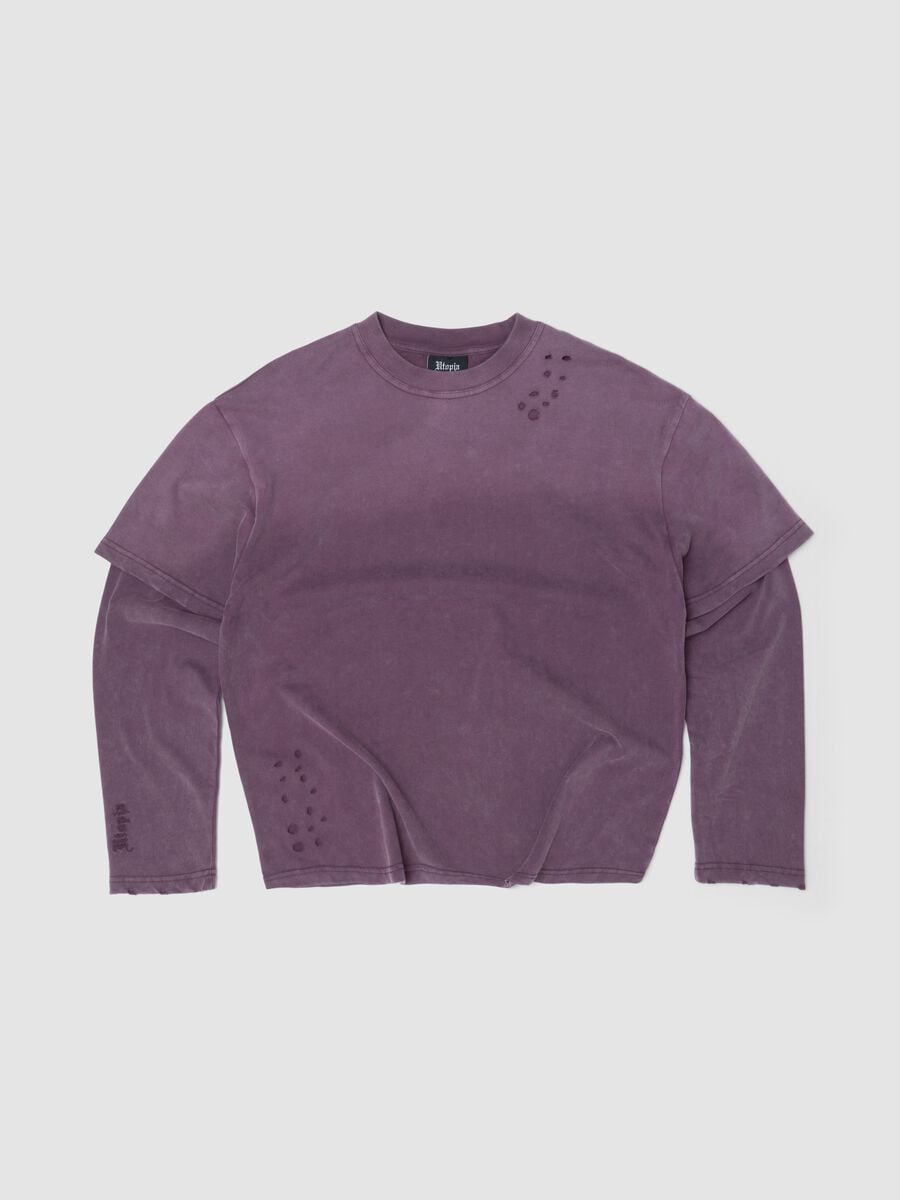 Double Longsleeve Sunfaded Burgundy_0