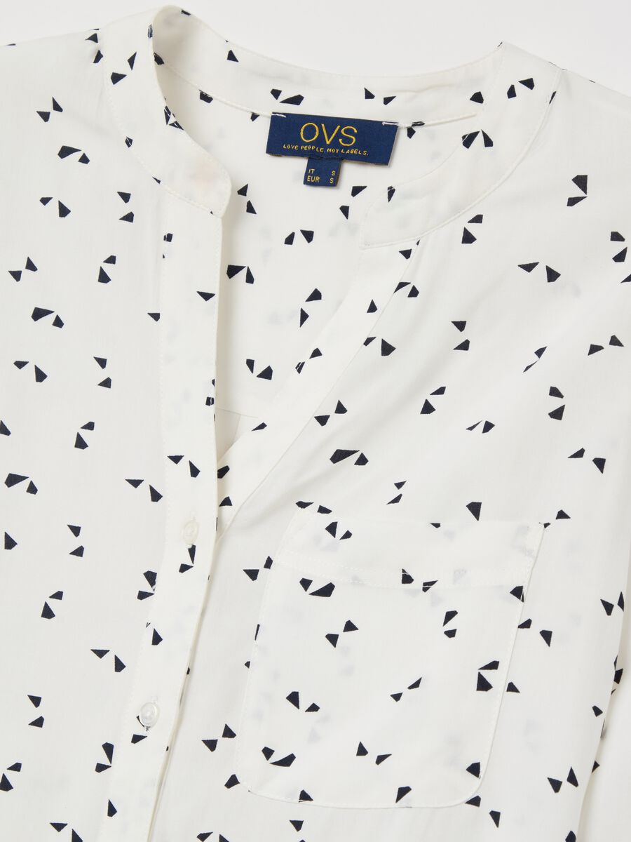 Viscose shirt with micro print_5