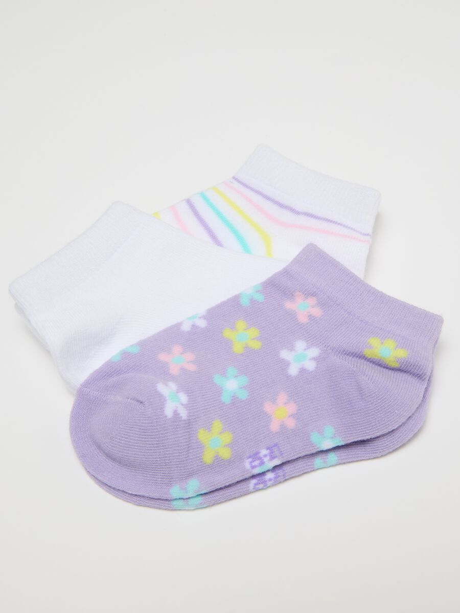 Girl's multicolour cotton stretch socks_2