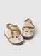 Beige baby girl shoes with velcro closure_1
