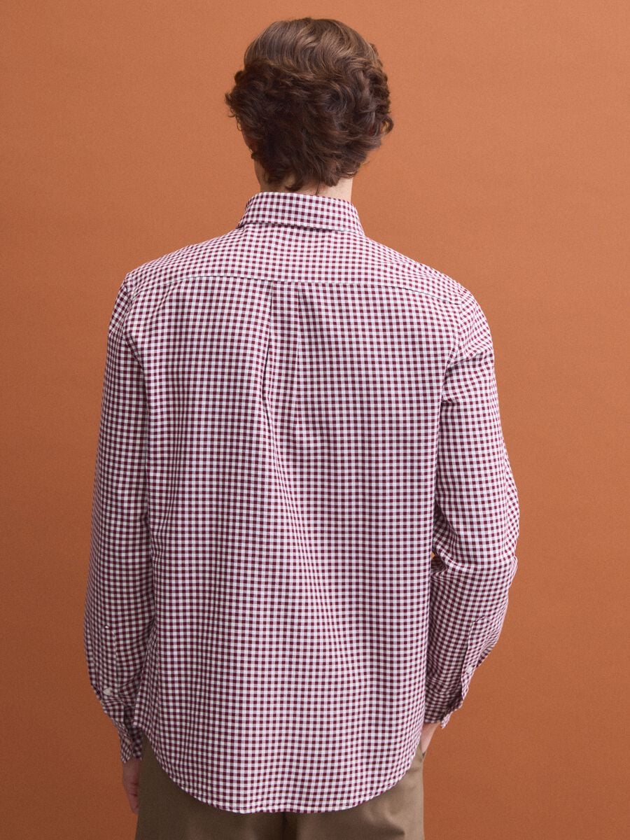Camicia oxford multicolor a quadri in puro cotone regular fit_3