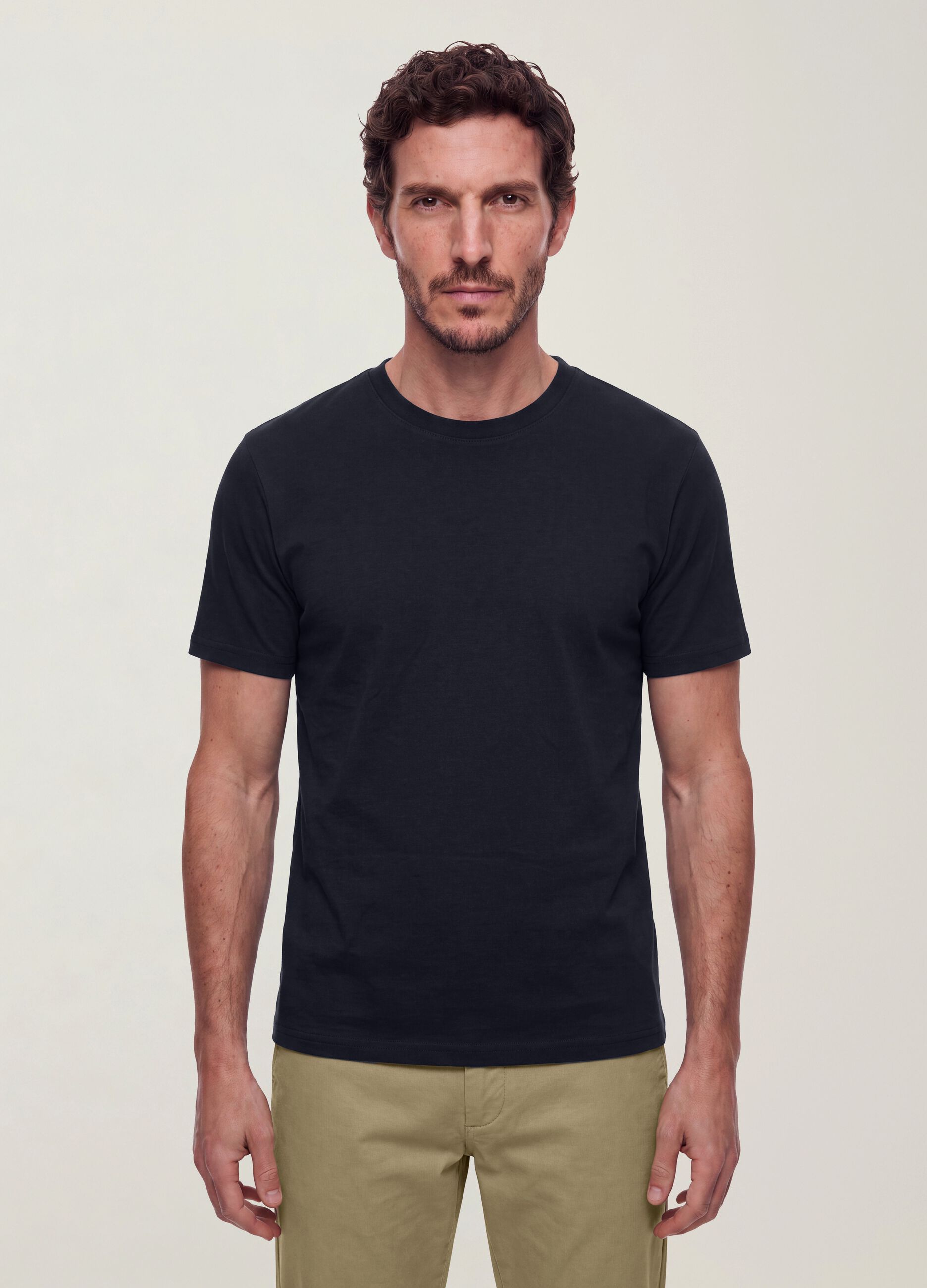The Iconic Tee blue pure cotton short-sleeve relaxed fit T-shirt