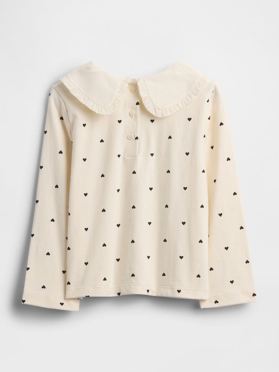 White Long Sleeve Top with Decorative Collar_1