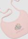 Bipack bavaglini rosa e bianco in puro cotone organico con stampa Disney_2