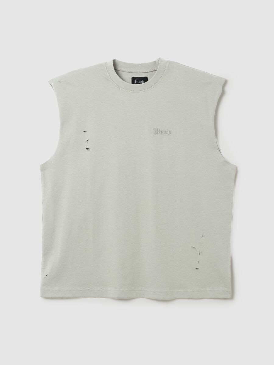 Distressed Tank Top Military Green_5