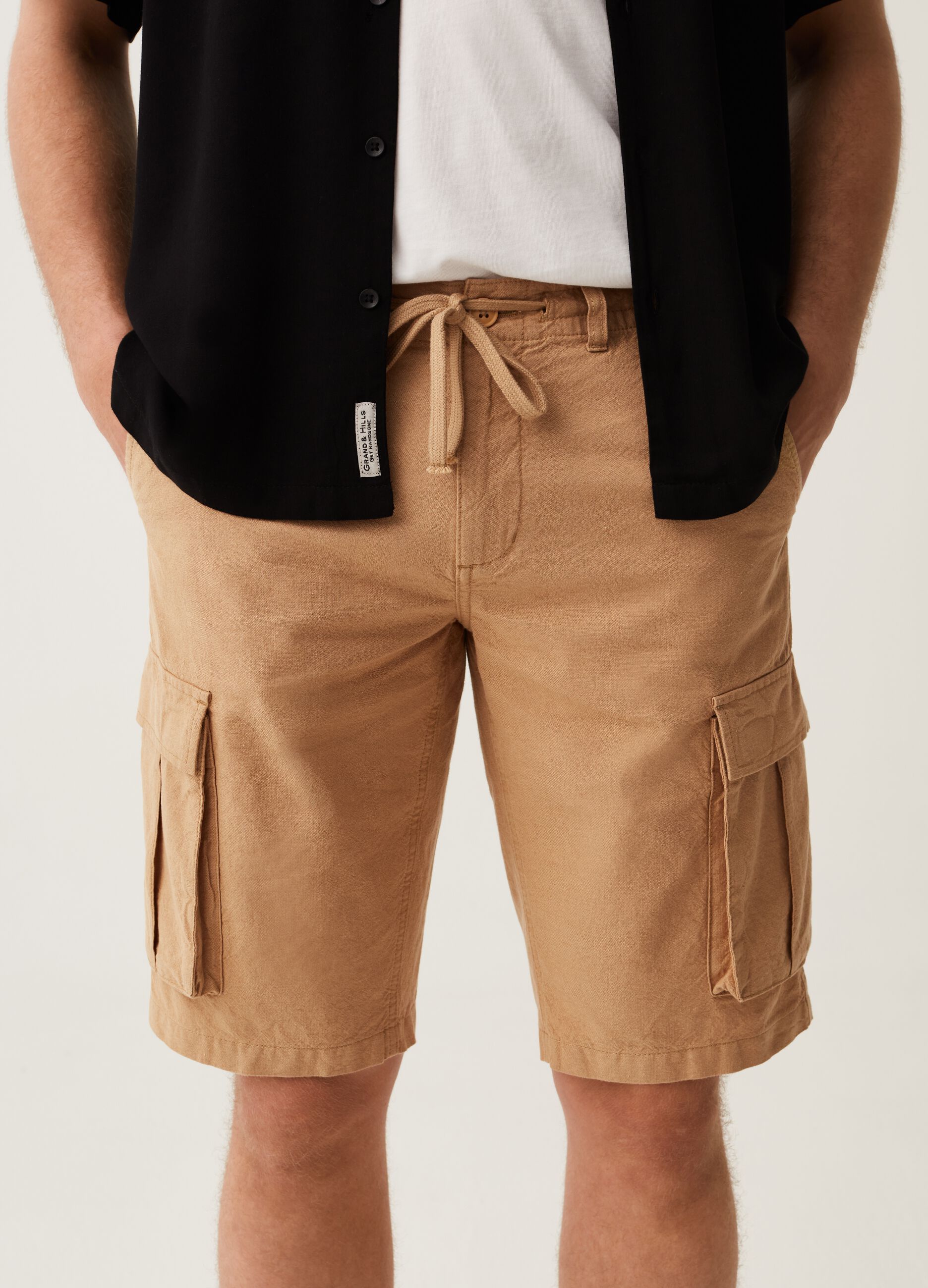 Bermuda cargo in cotone e lino Grand&Hills_1