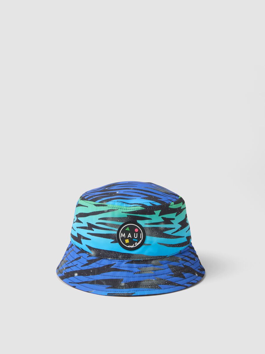 Multicolour zebra-print bucket hat_0