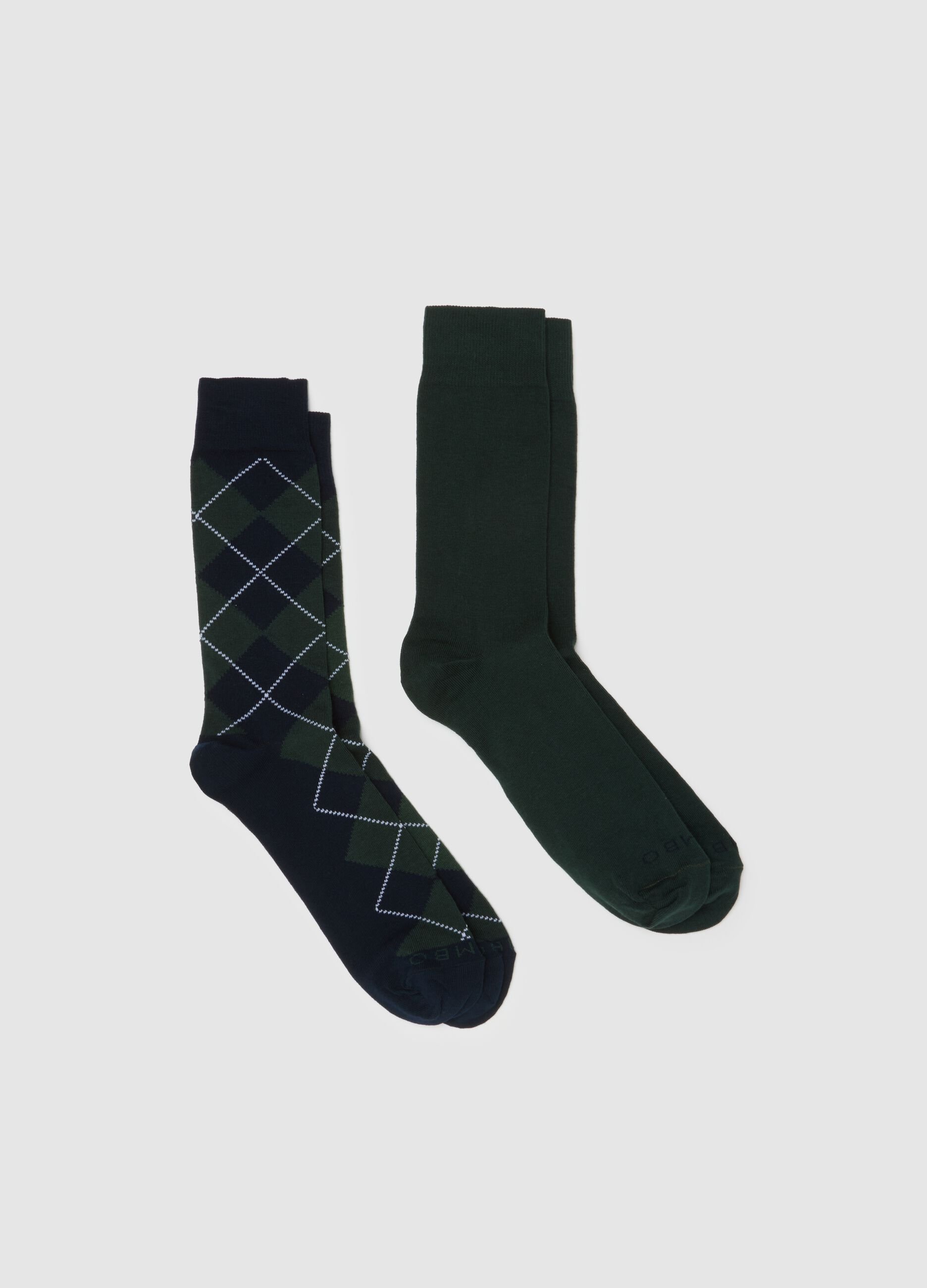 Multicolour Argyle Blue Sock Duo