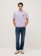 Purple pure cotton regular fit T-shirt with print_1
