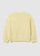 Girls' yellow regular fit pure cotton sweatshirt with writing_1