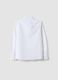 White pure cotton Oxford shirt with classic collar for boys_1