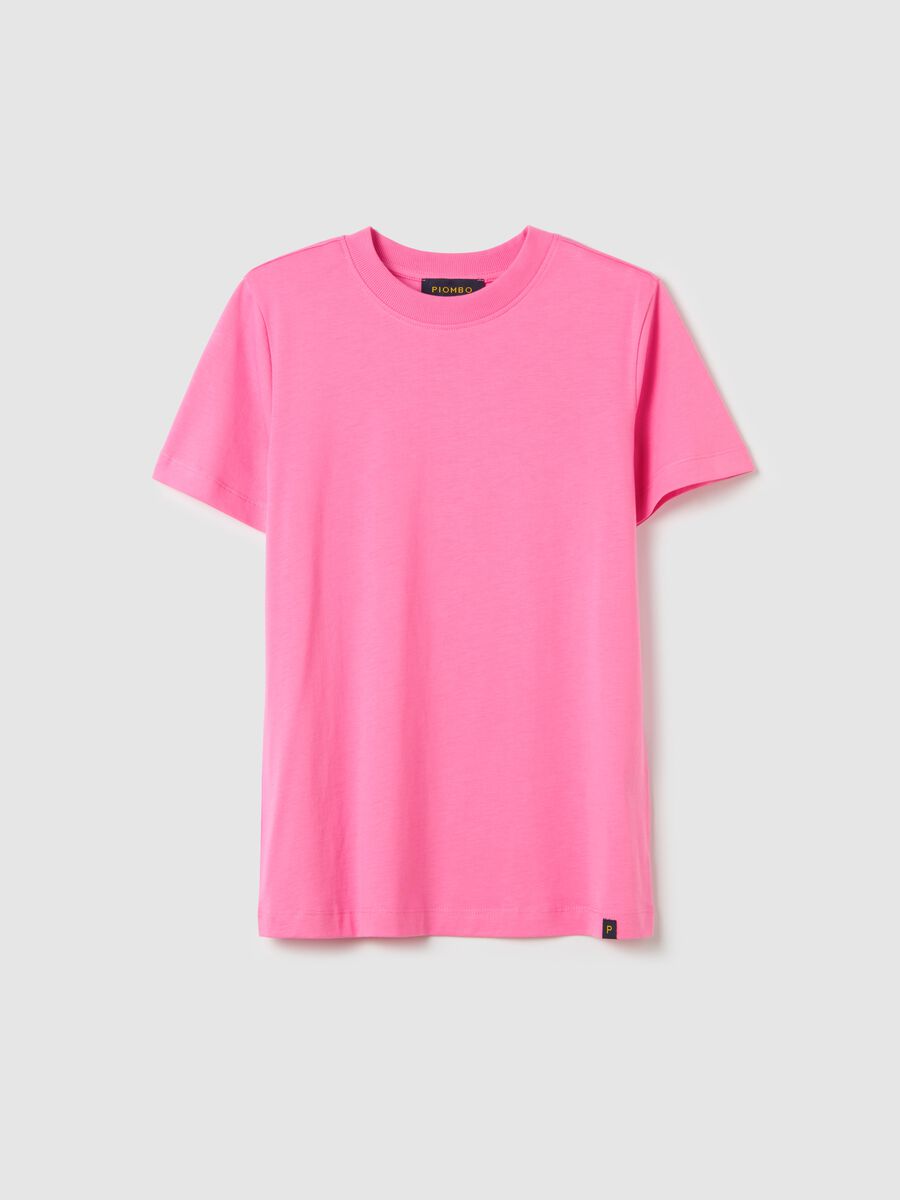 Cotton T-shirt with round neck_4