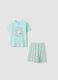 Light blue pure organic cotton kids' pyjamas, regular fit_0