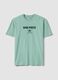 Green pure cotton One Piece slogan T-shirt, relaxed fit_0