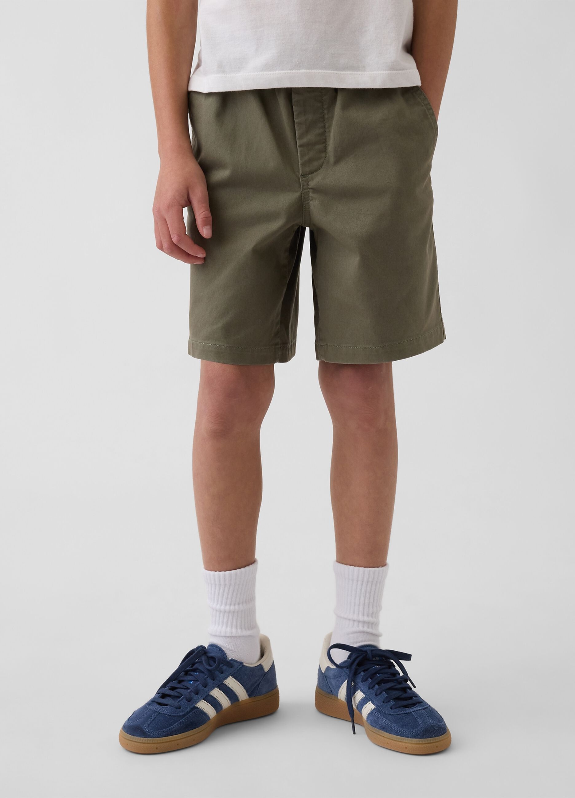 Stretch cotton shorts