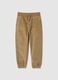 Children's beige cotton blend trousers - regular fit_0