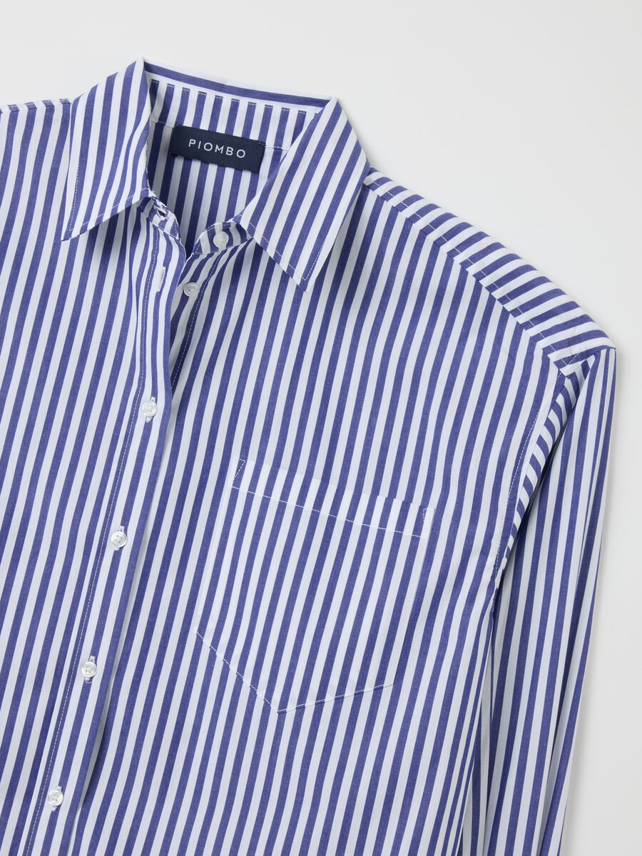 Camicia in puro cotone multicolor oversize_5