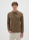 Polo in puro cotone marrone regular fit_1