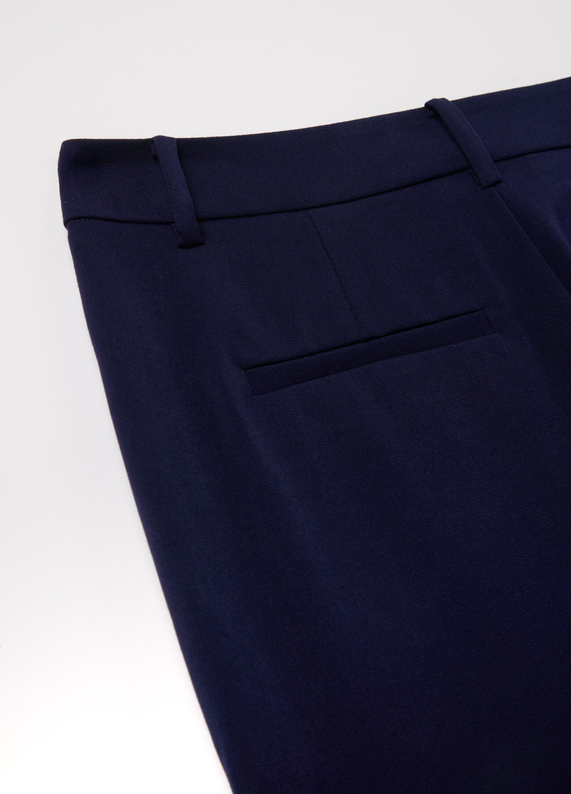 Straight-fit trousers in viscose blend