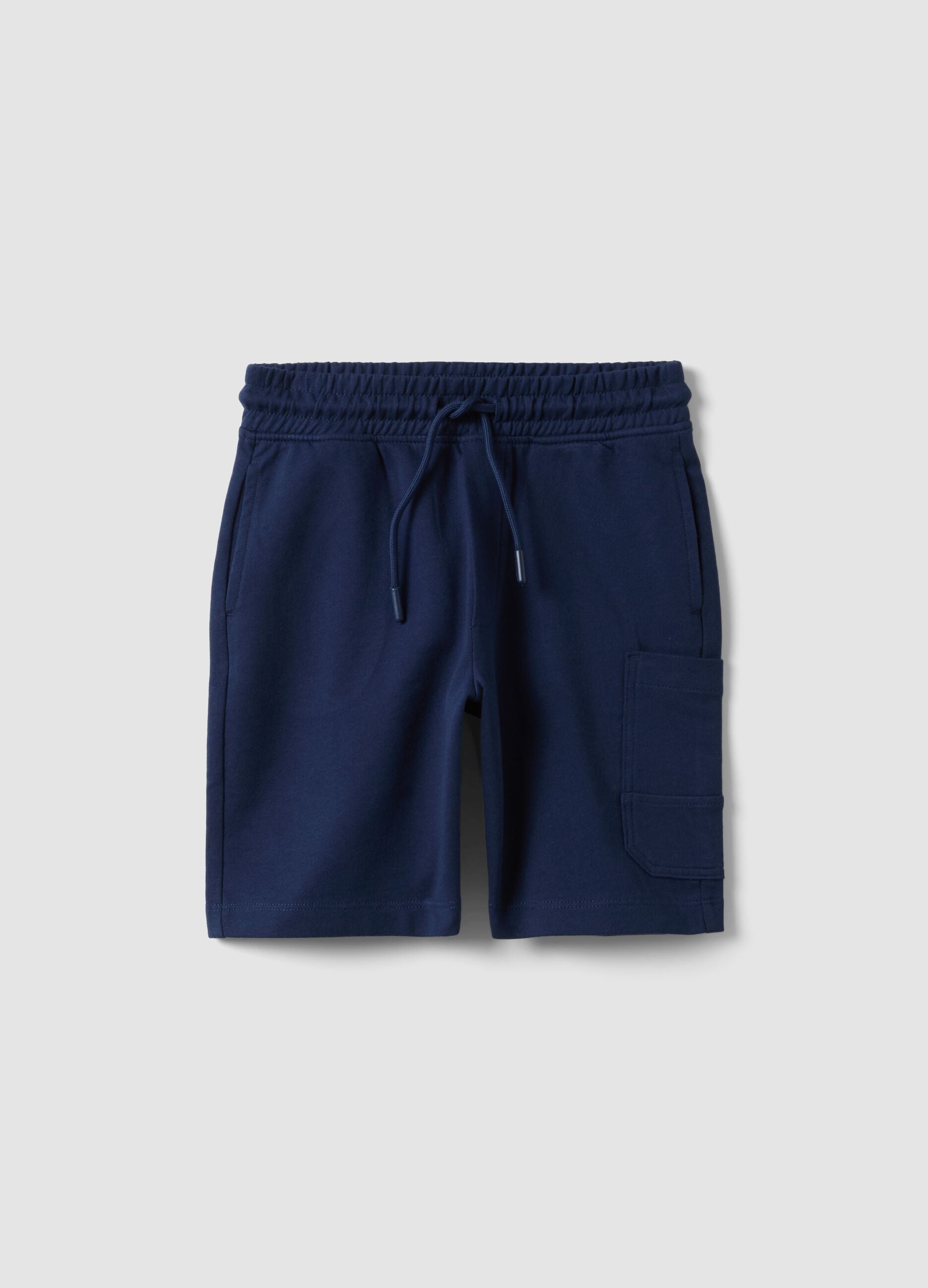 Boys' pure cotton blue shorts regular fit