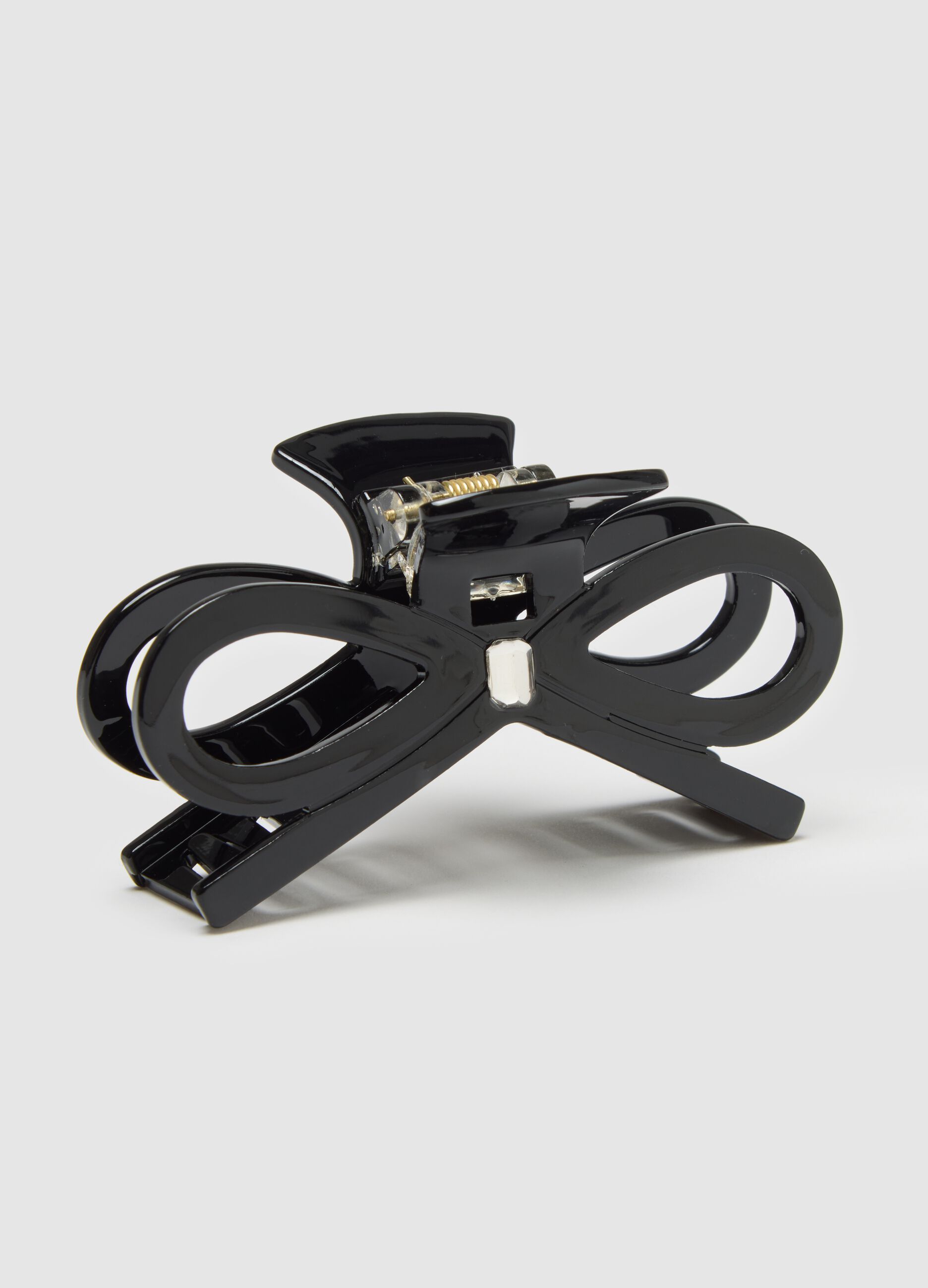 Women's Hair Clip in Glossy Black Steel