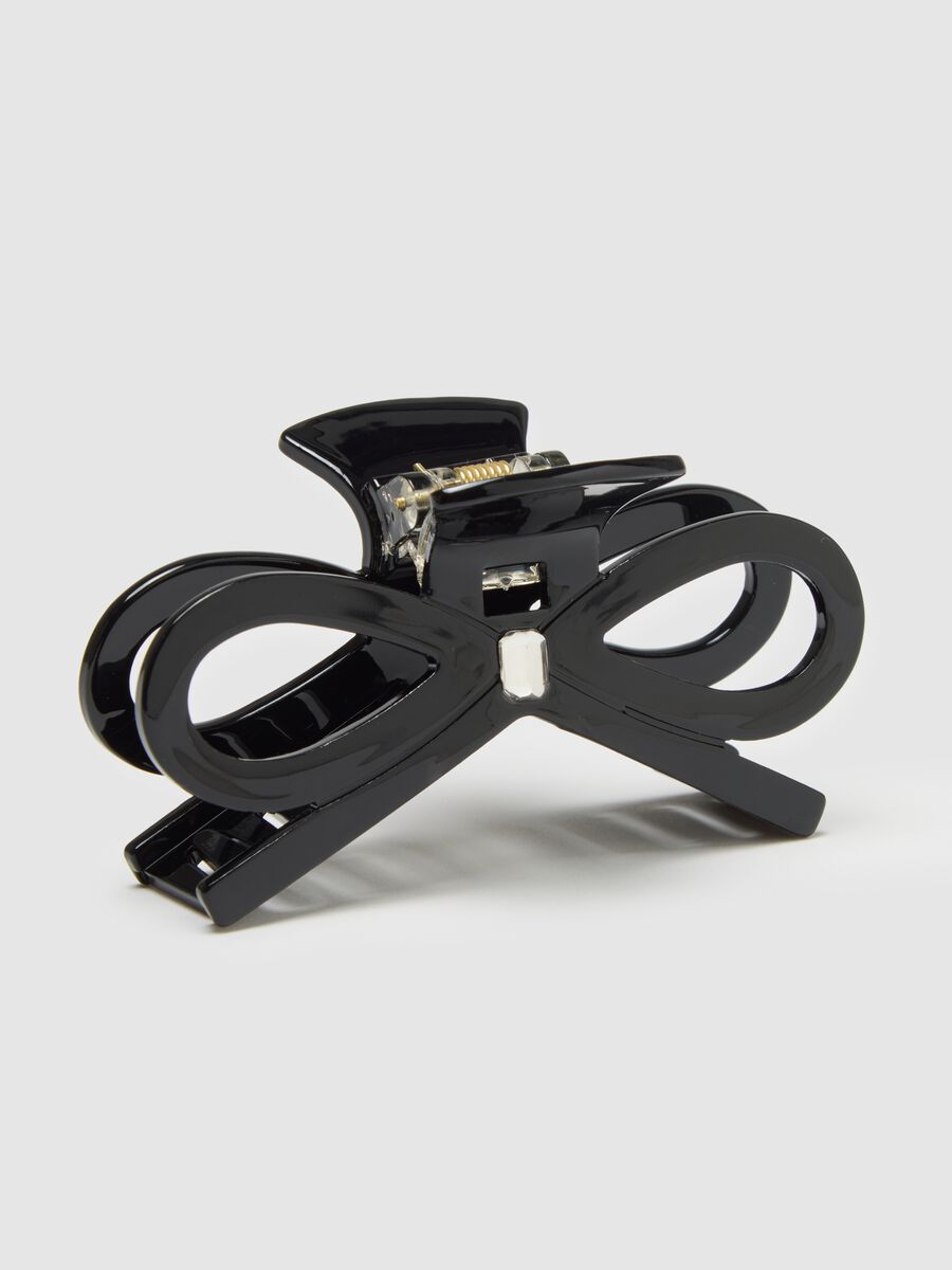Women's Hair Clip in Glossy Black Steel_1