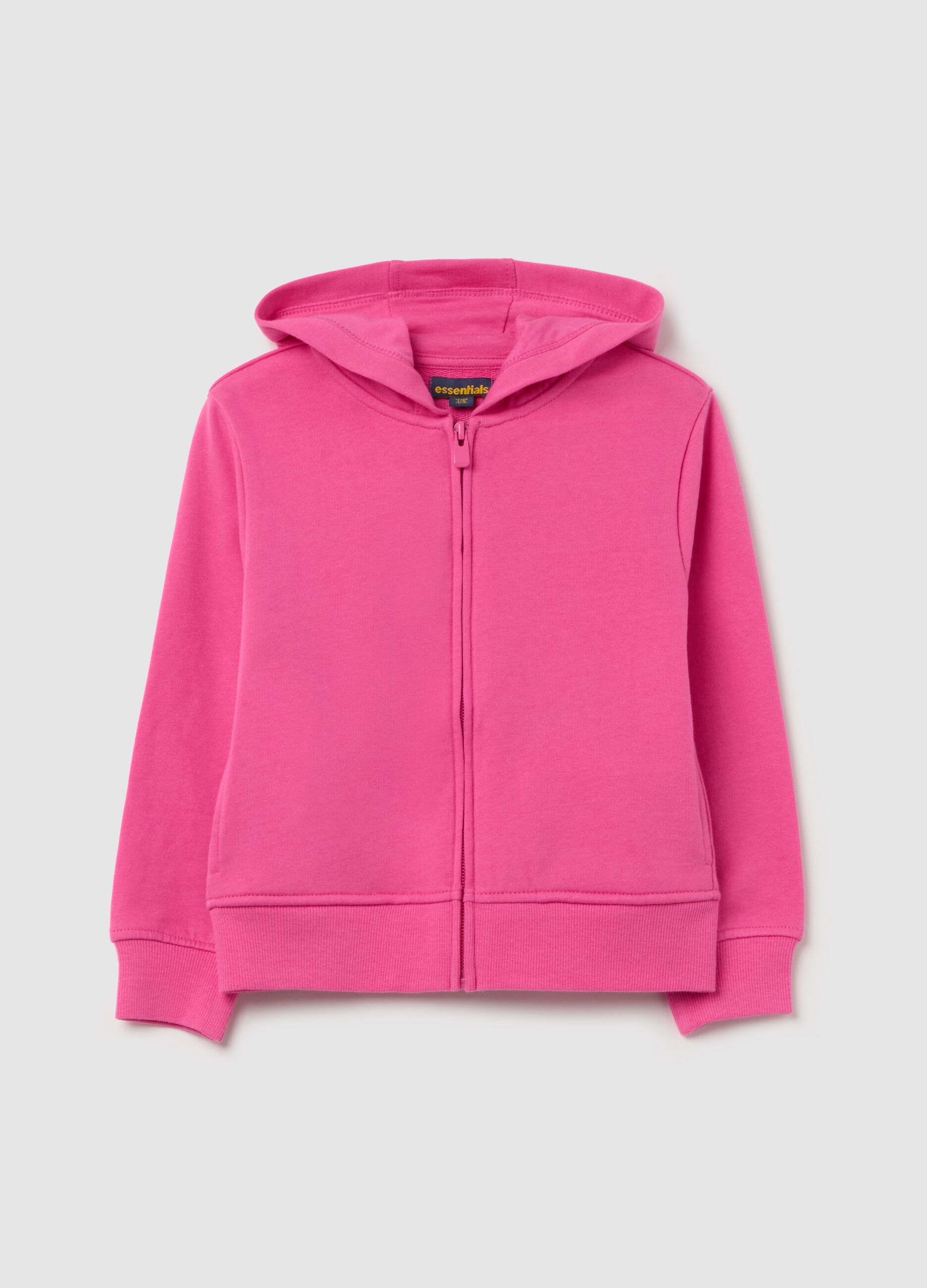 Full-zip sweatshirt in French terry with hood