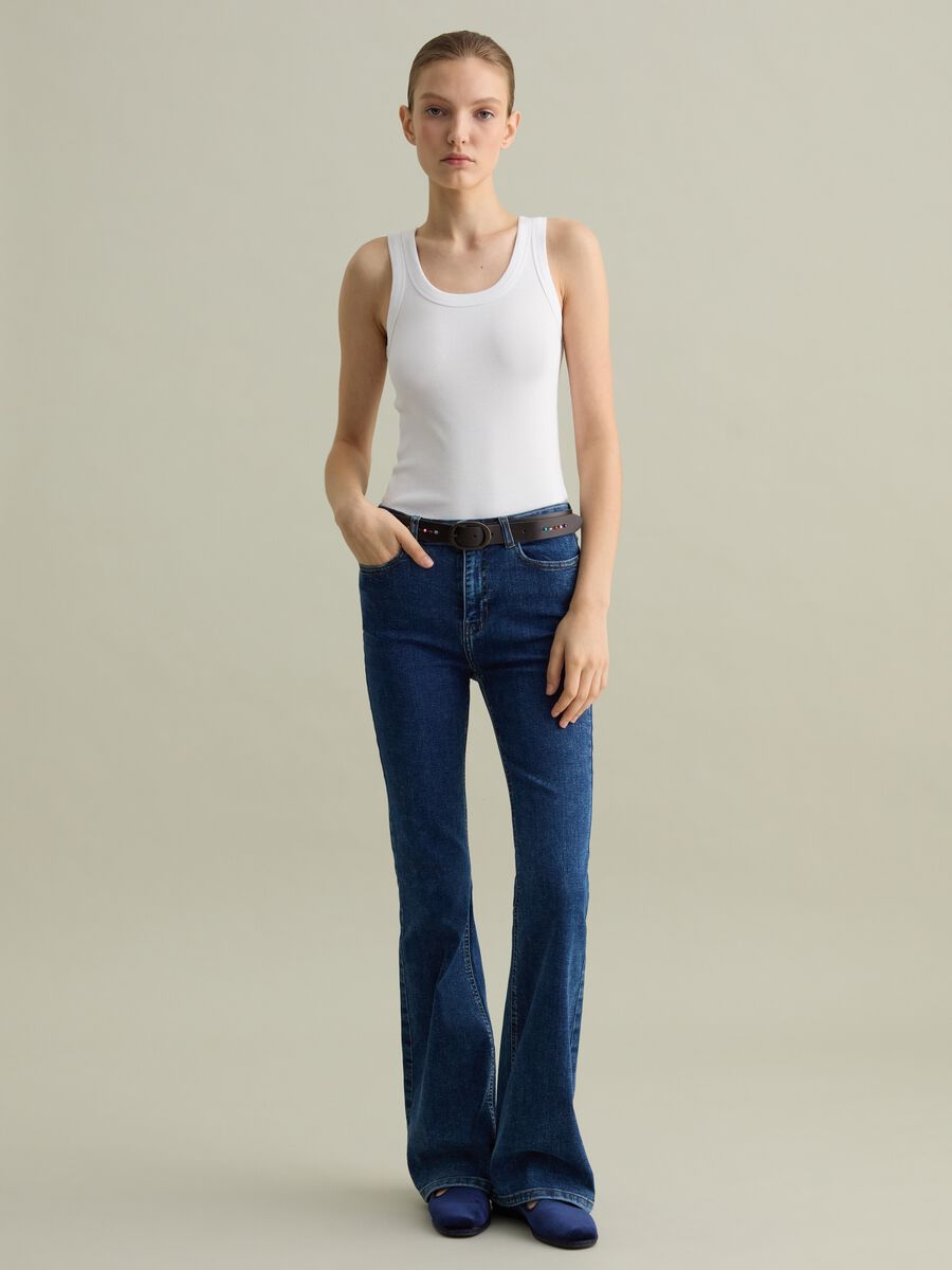 Flare-fit jeans with five pockets_0