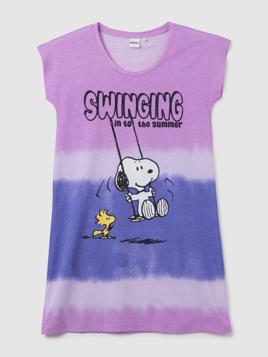 Women's summer dress in pure multicolour cotton with print_0
