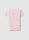 Pink pure cotton regular fit T-shirt with print for girls_1