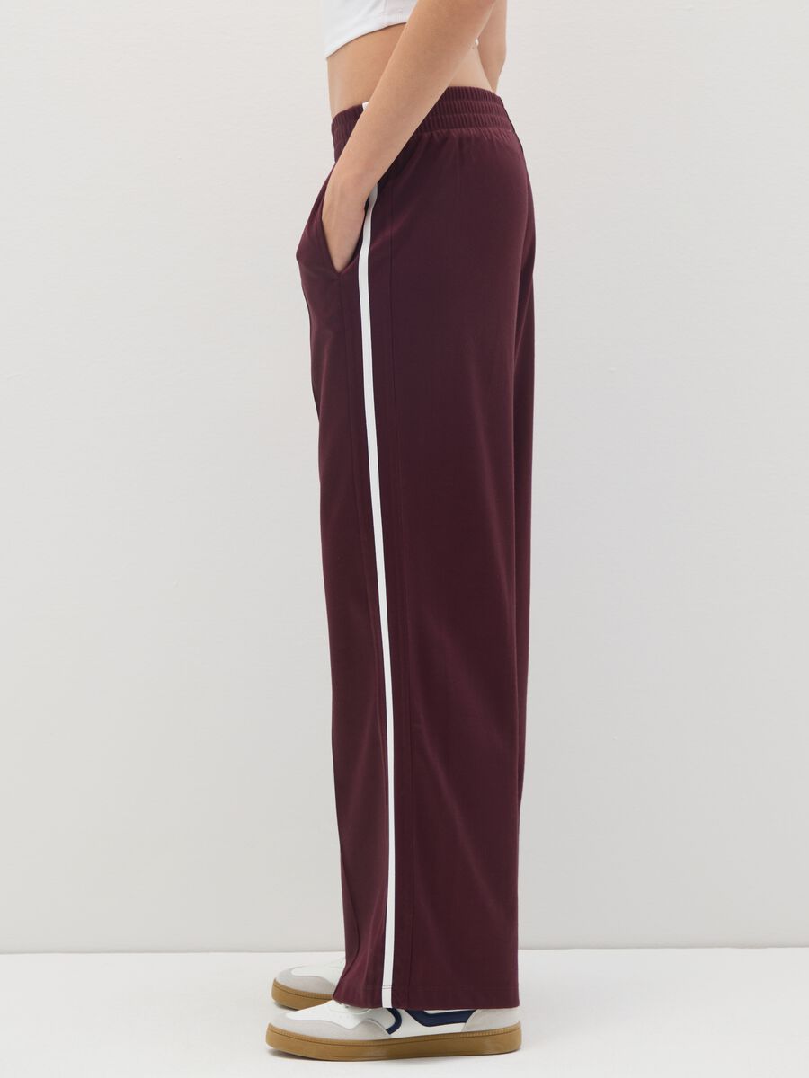 Pantaloni in misto cotone rossi relaxed fit_2