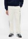Men's White Trousers in Cotton and Polyester Blend_1