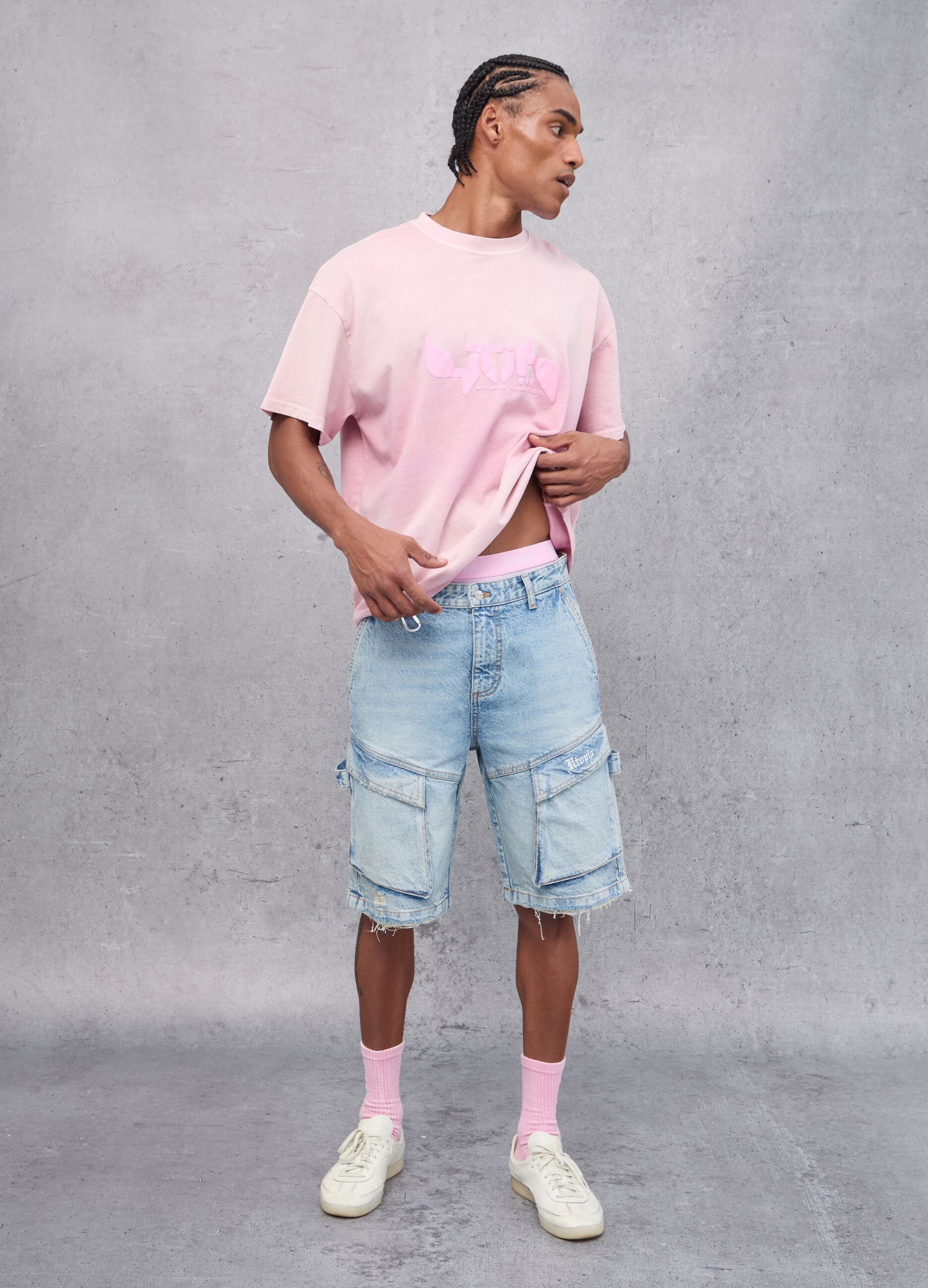 Sunfaded Graphic T-shirt Pink