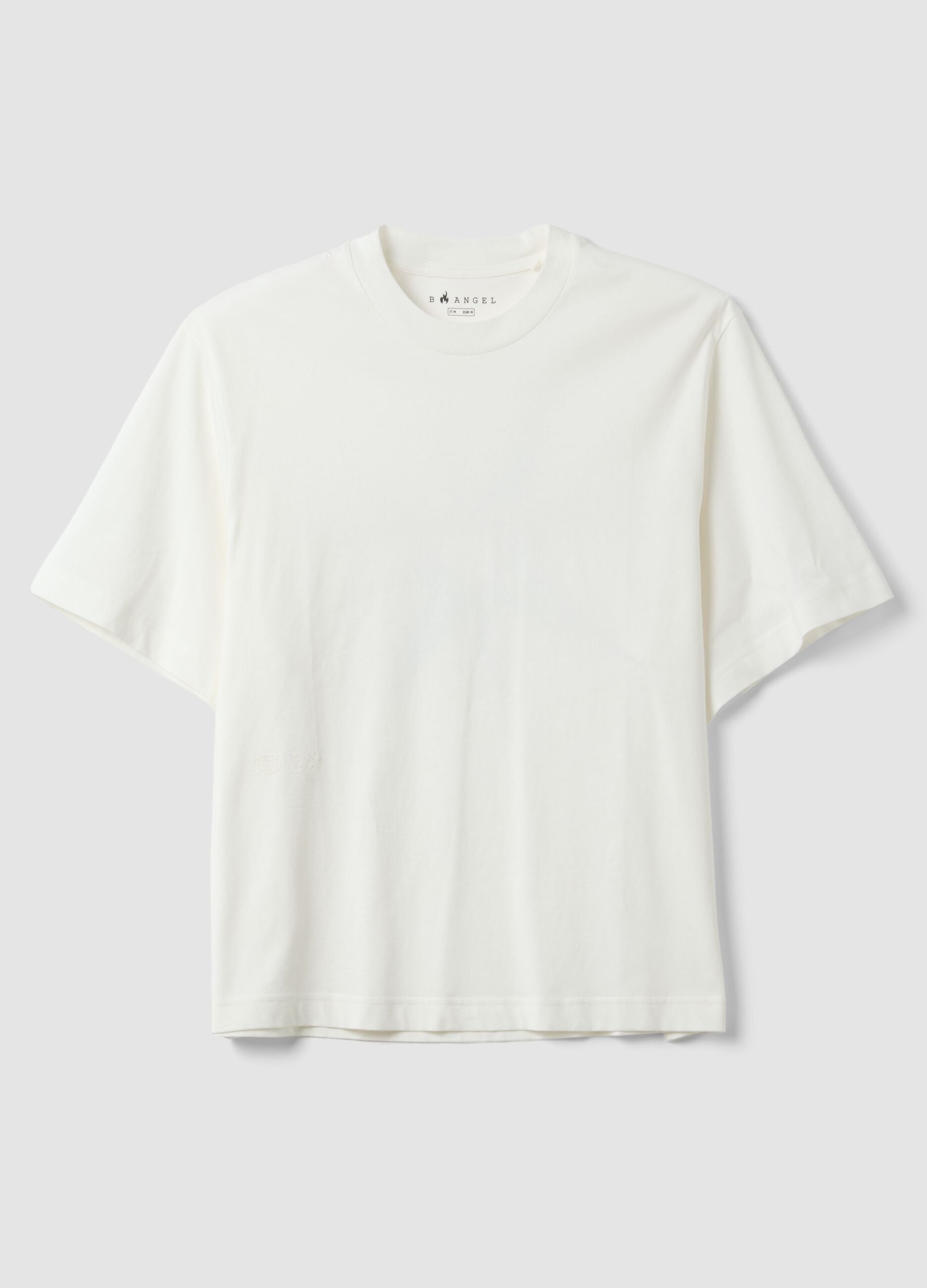 White short-sleeve T-shirt in pure cotton