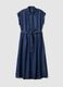 Pure blue lyocell dress in regular fit_4