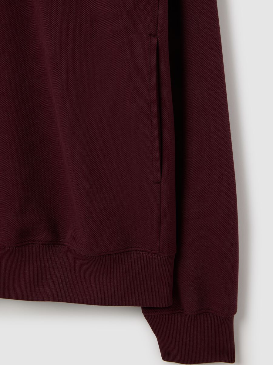 Burgundy half-zip sweatshirt_5