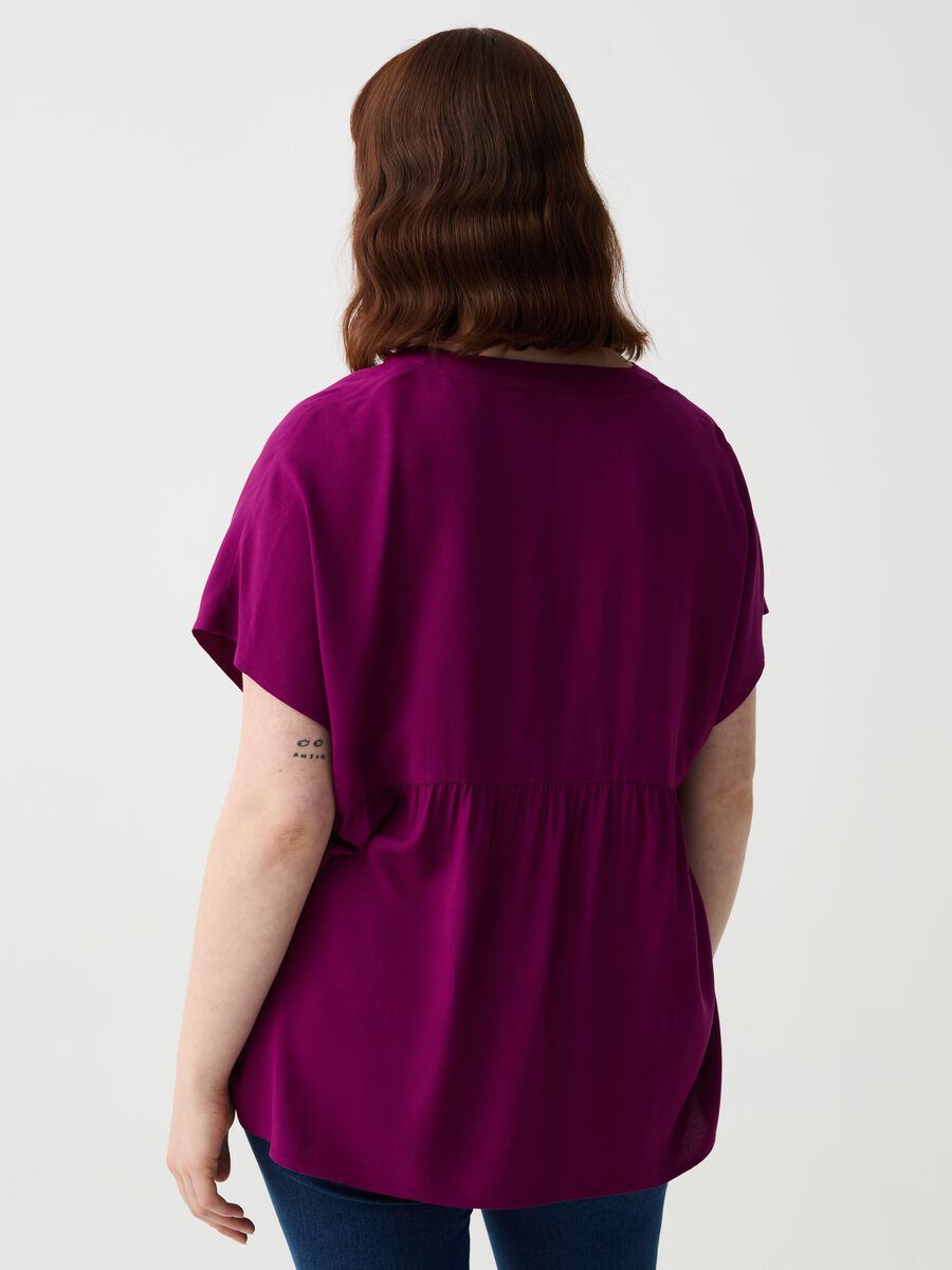 Blusa in viscosa con bottoni Curvy_2