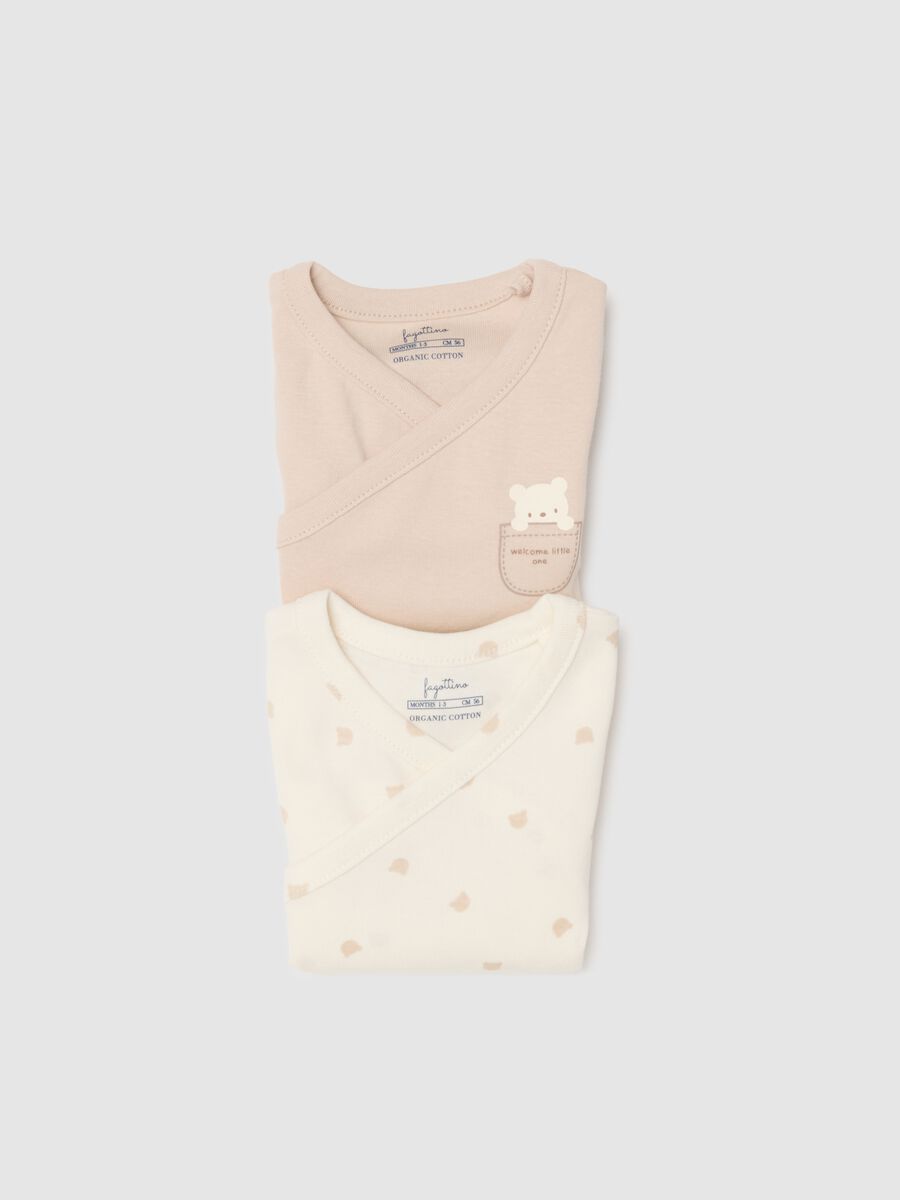 Bipack body in puro cotone multicolor per neonati_3