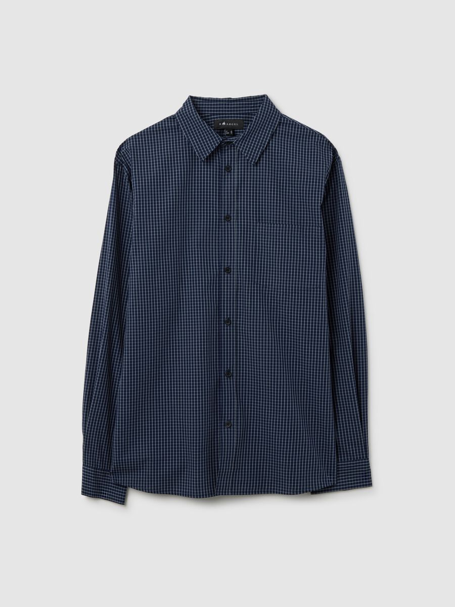 Blue pure cotton shirt regular fit_0