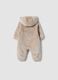Grey hooded baby romper with Winnie the Pooh embroidery_1