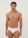 Pack of five white briefs in stretch organic cotton_0