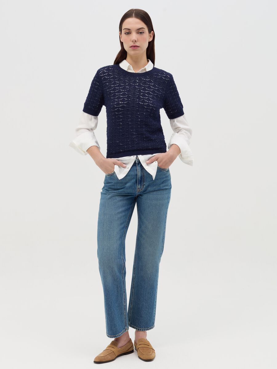 Crochet top with short sleeves_1