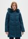 Long Blue Hooded Down Jacket_1