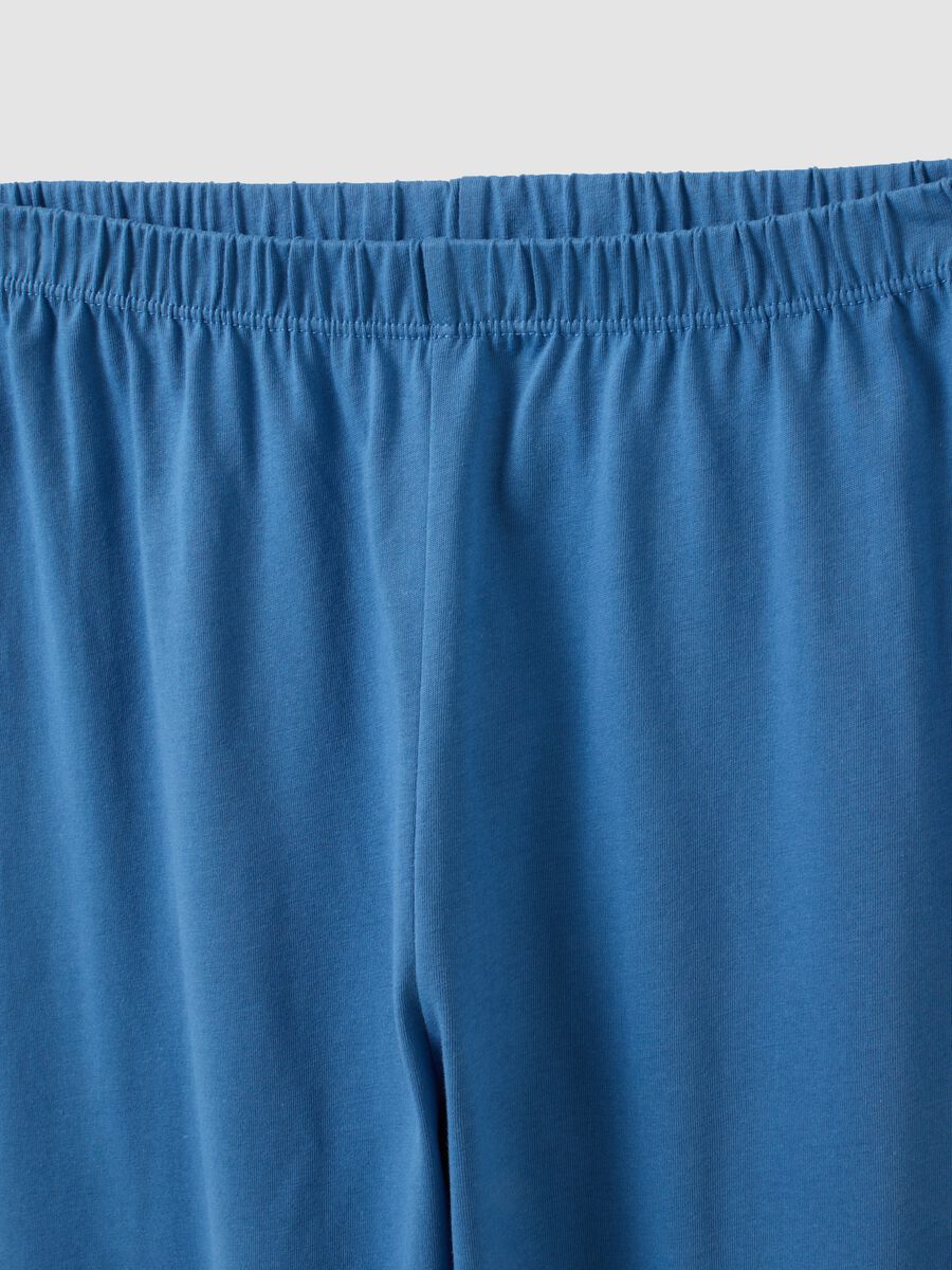 Light blue pure organic cotton crew-neck printed pyjamas for boys_3