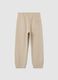 Boys' beige regular fit pure cotton trousers_1