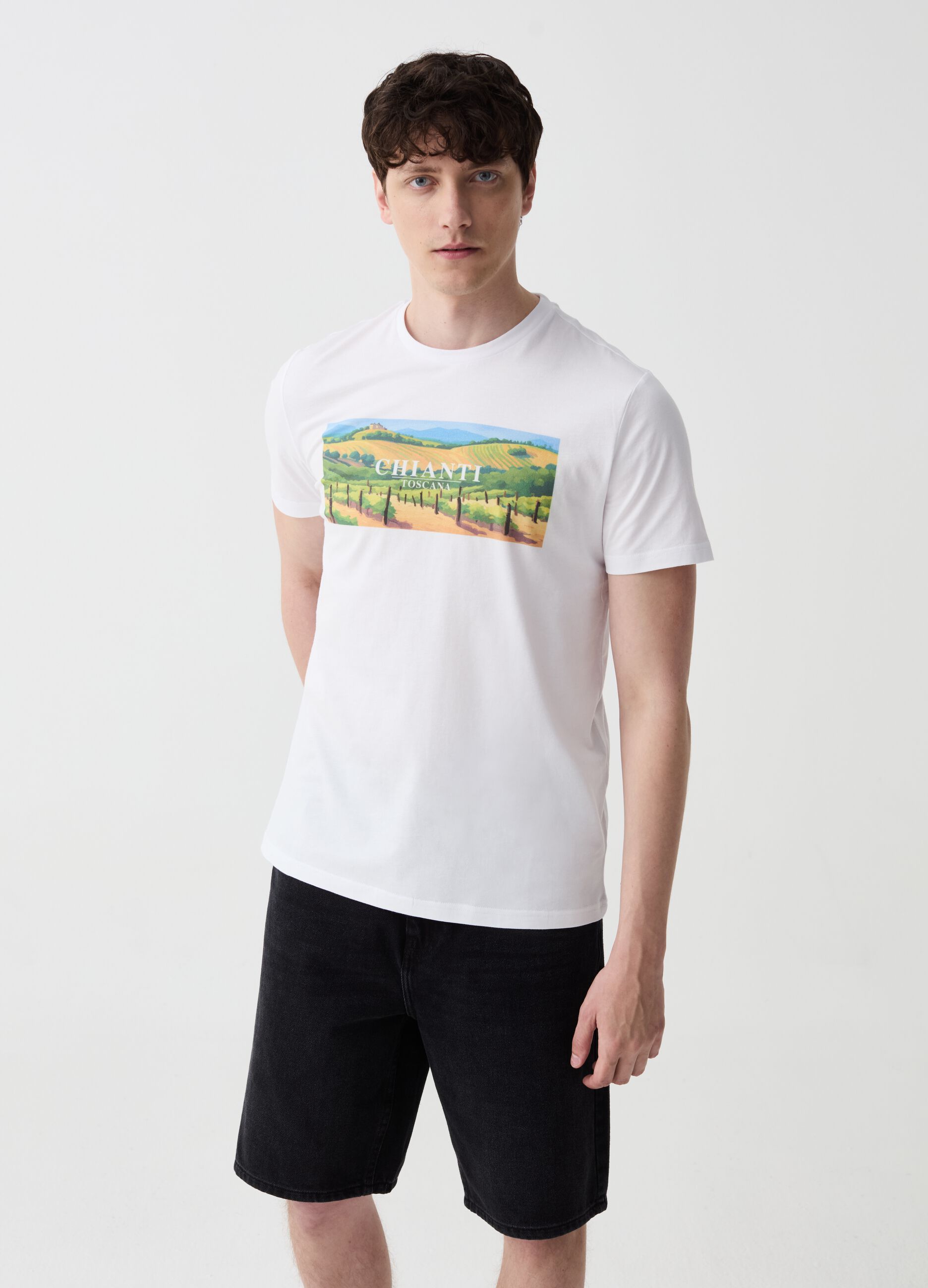Ovs T-shirt in cotone con stampa Chianti