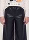 Pantaloni neri wide leg con vita elasticizzata per bambina_2